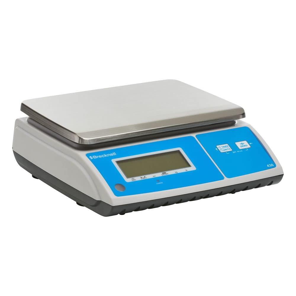Brecknell Model 430 Digital Portion Control Scale White/Silver/Blue 30 Lbs. Capacity 430-30