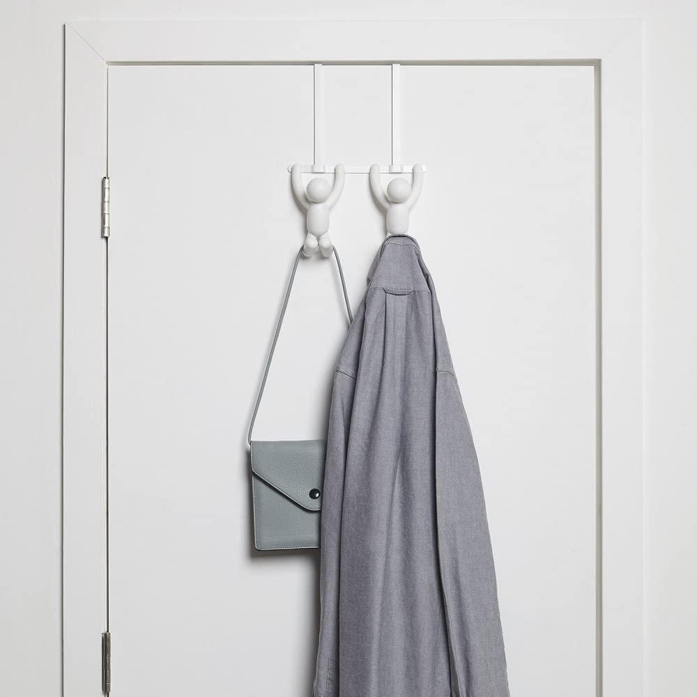 Umbra Buddy Plastic Over-the-Door 2 - Hook Wall Mounted Coat Rack