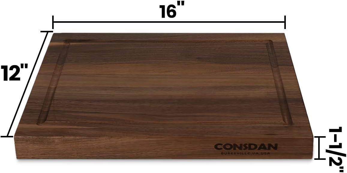 CONSDAN CONSDAN Wood Cutting Board, Black Walnut