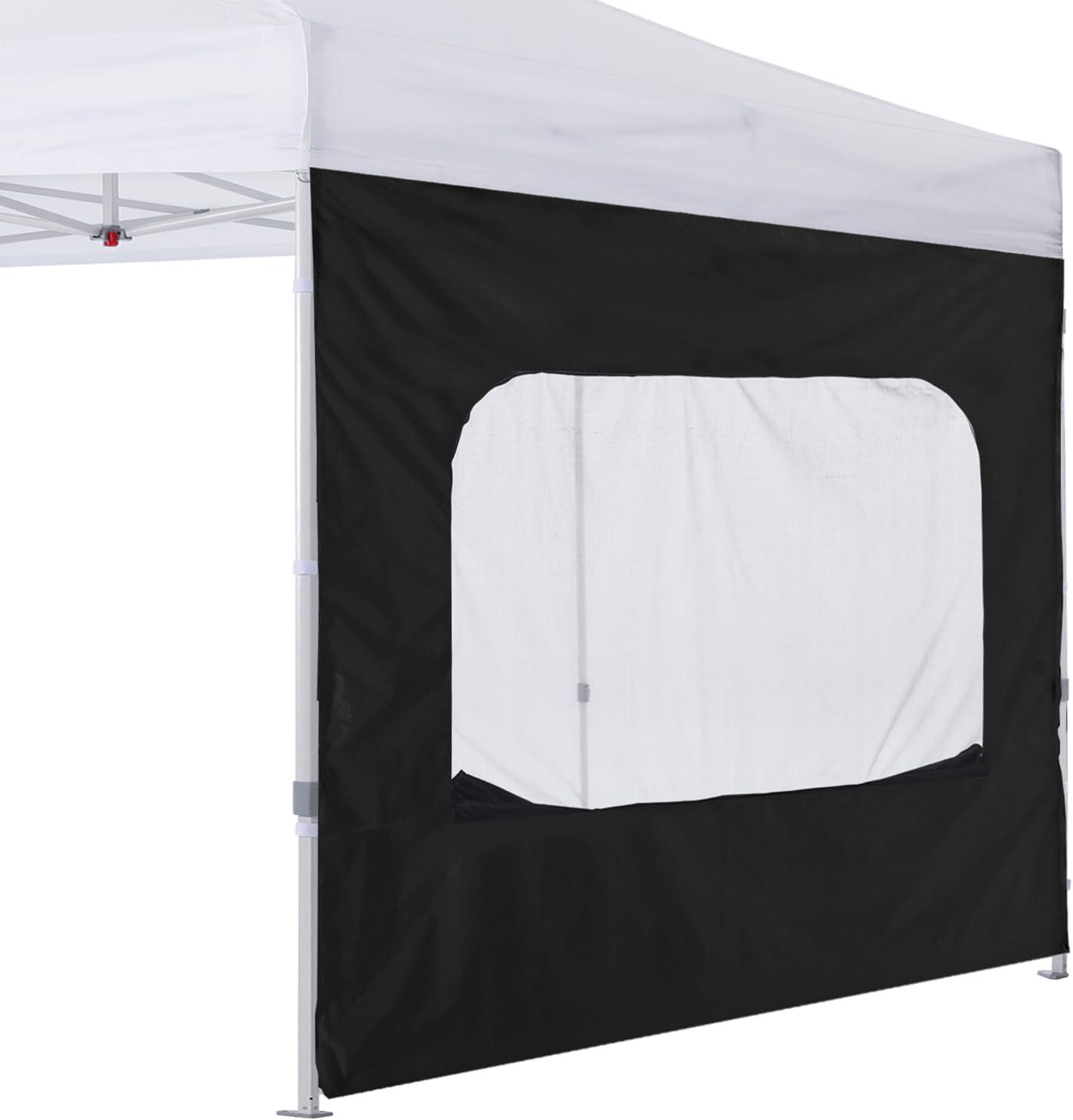 HLong Canopy Tent Sidewall for 10x10 Pop Up Canopy, 1 Piece, Black