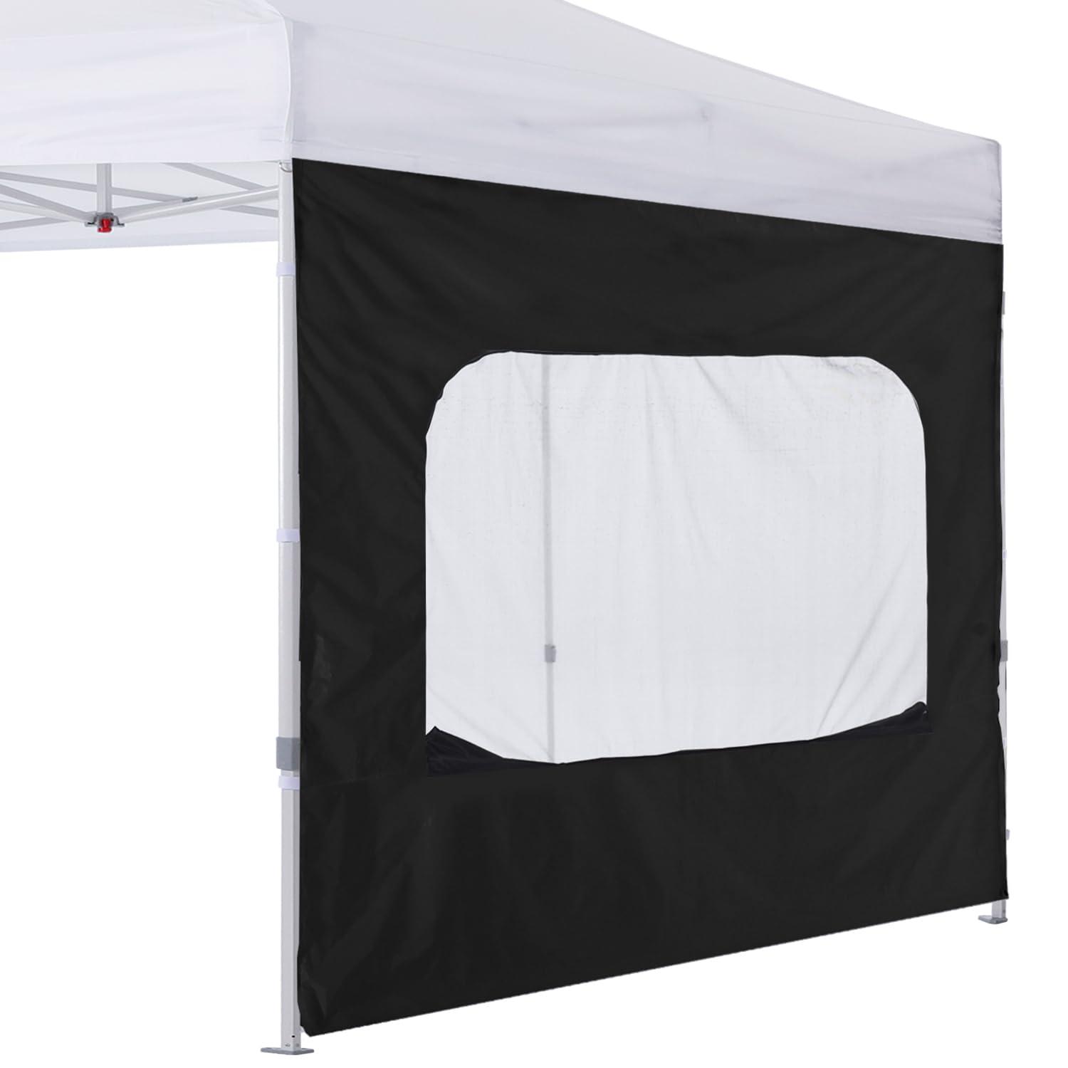 HLong Canopy Tent Sidewall for 10x10 Pop Up Canopy, 1 Piece, Black