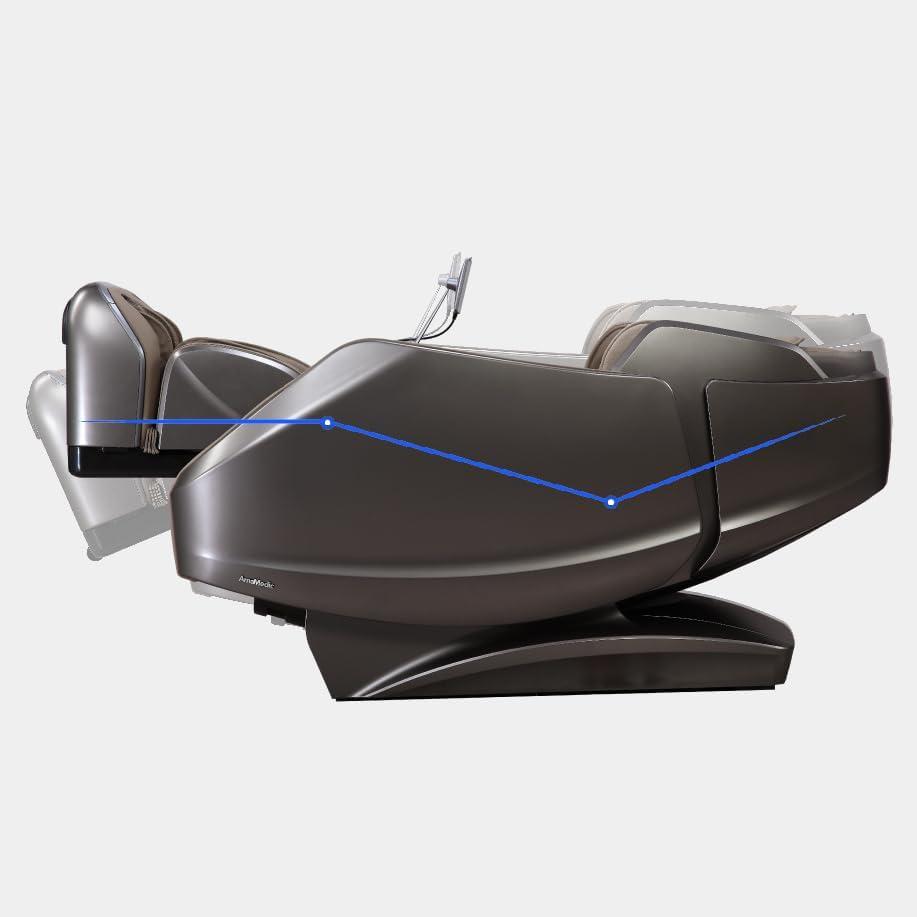 Brown Full Body Air Massage Chair with AI Health Detection