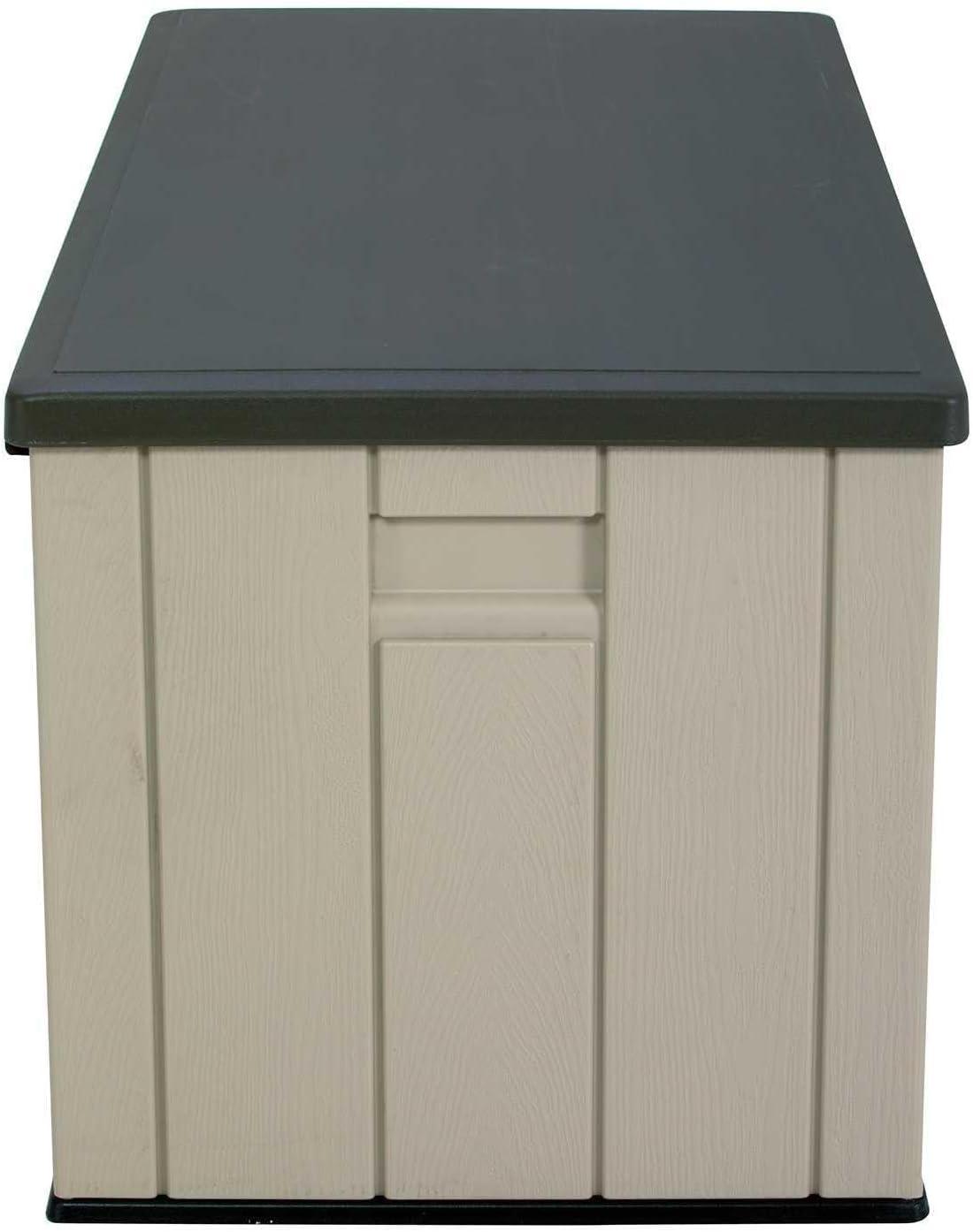 Lifetime New Outdoor Polyethylene Deck Box and Bench 150 Gallon, Tan/Brown (60254)