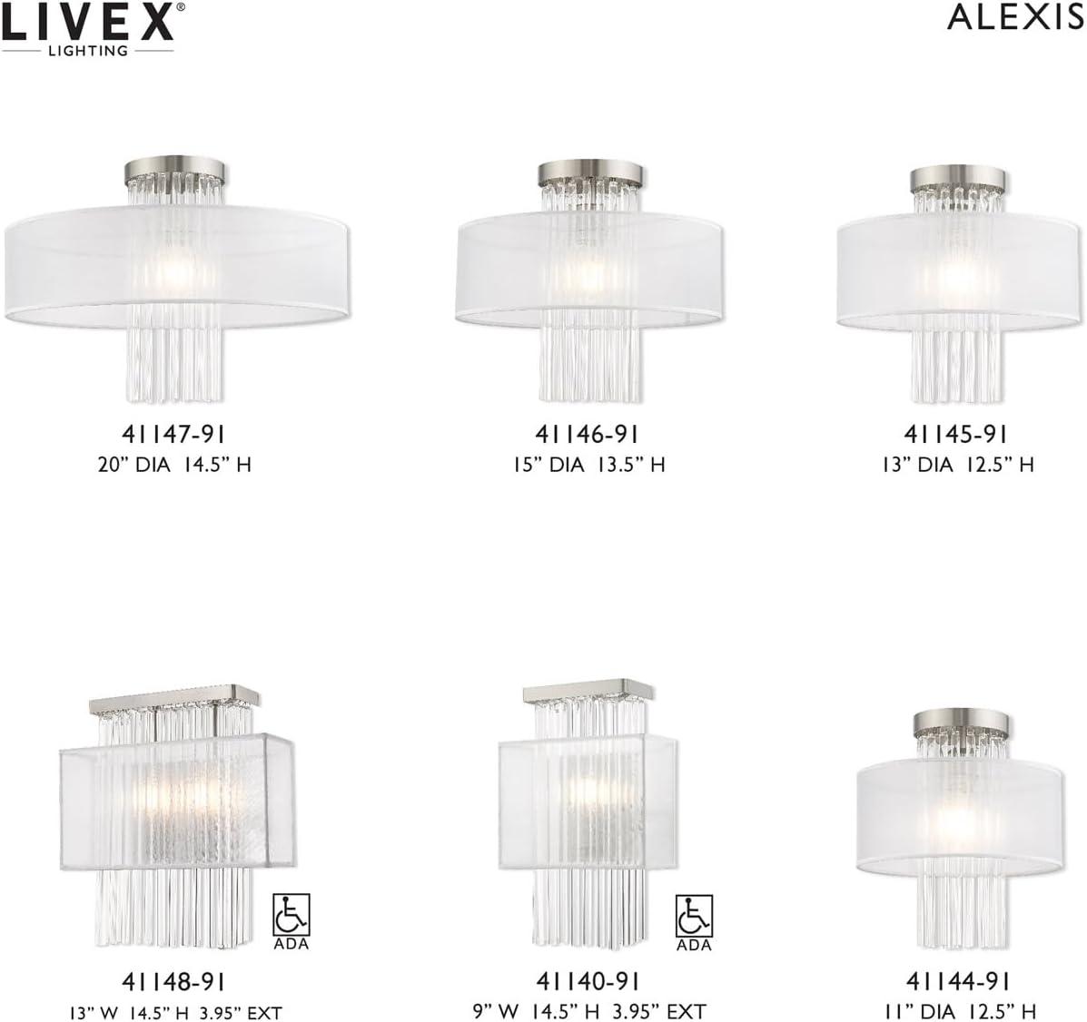 Livex Lighting Alexis 3 - Light Chandelier in  Brushed Nickel