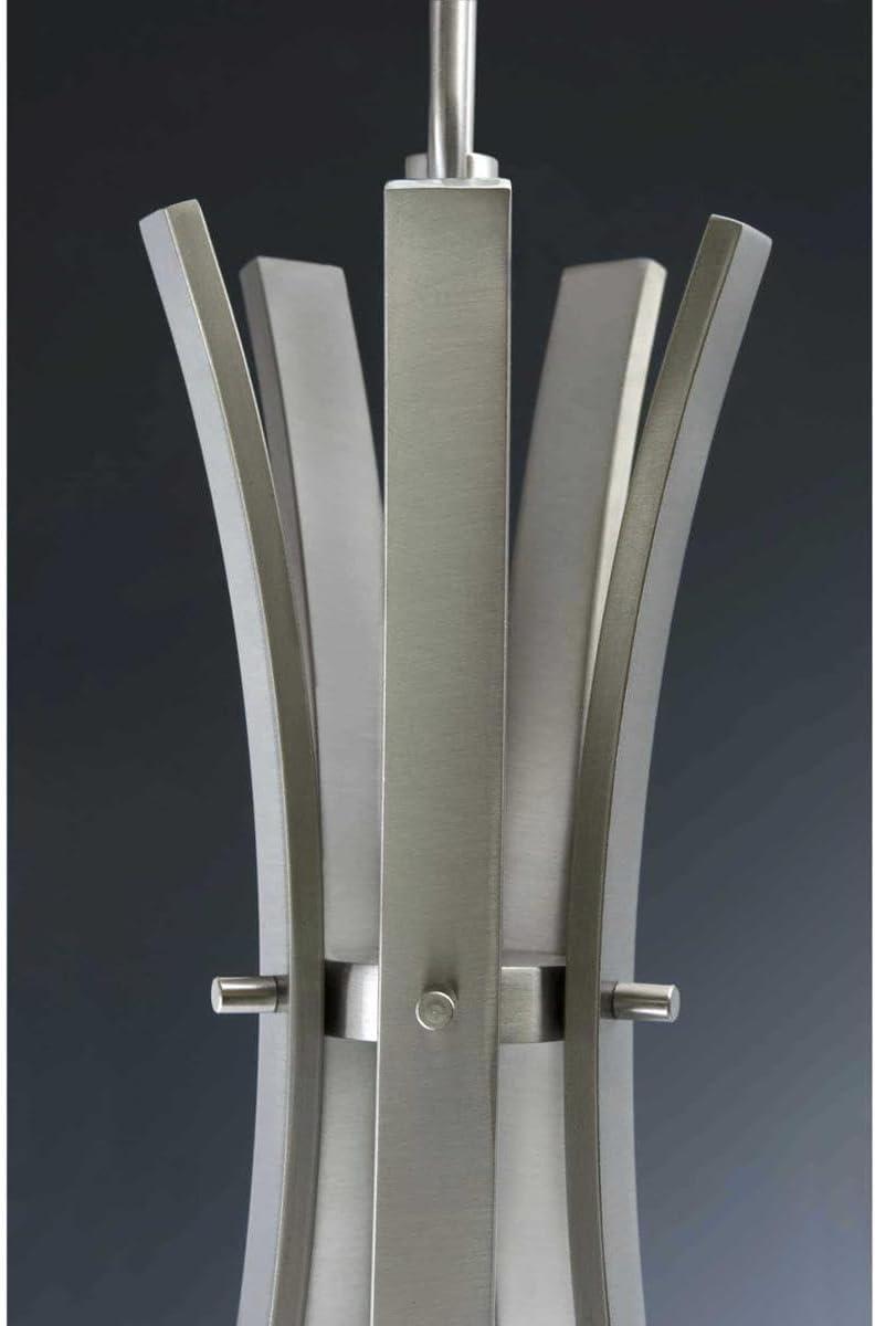 Progress Lighting Wisten Collection 2-Light Bath Bracket, Brushed Nickel, Etched Glass Shade