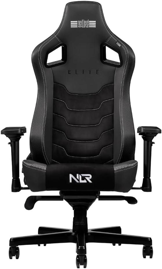 Open Box Next Level Racing Elite Gaming Chair Black Leather & Suede Edition -