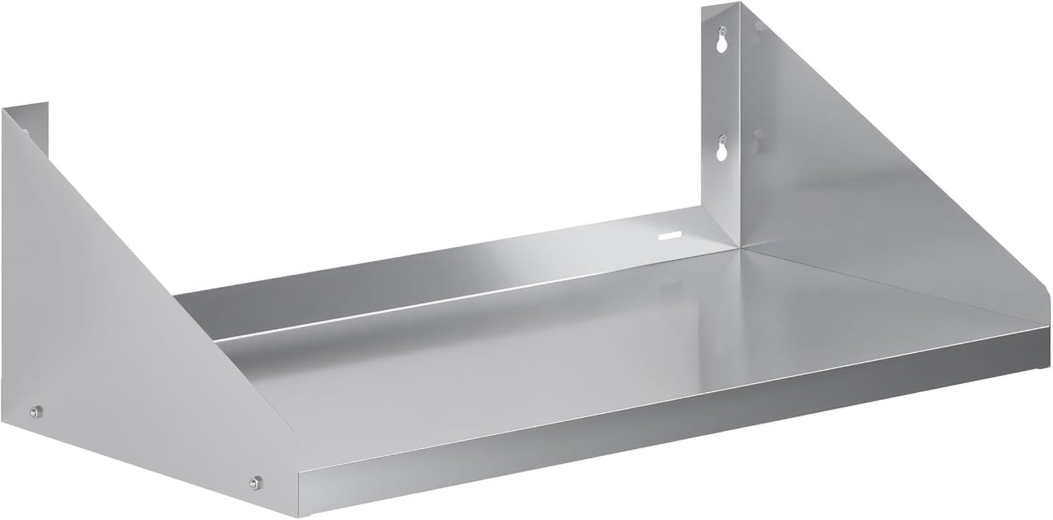 AmGood 36" Stainless Steel Wall Shelf with Side Guards