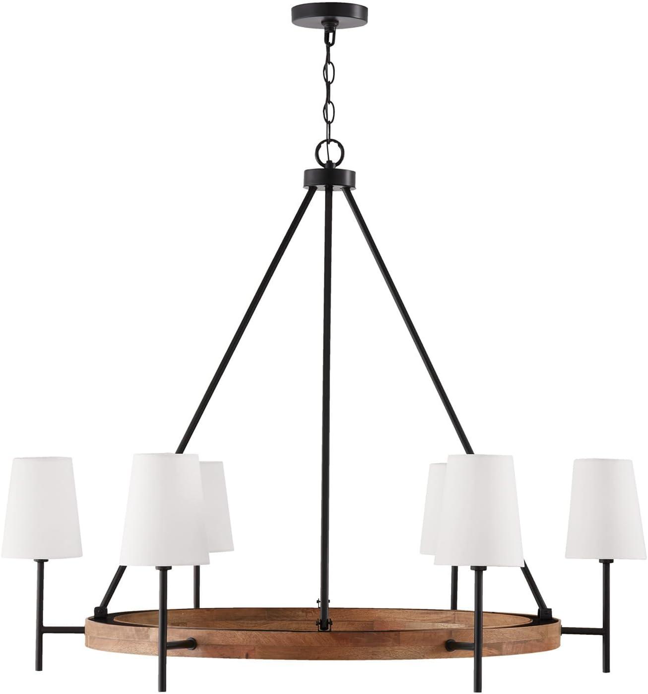 Capital Lighting Jonah 6 - Light Dimmable Wagon Wheel Chandelier
