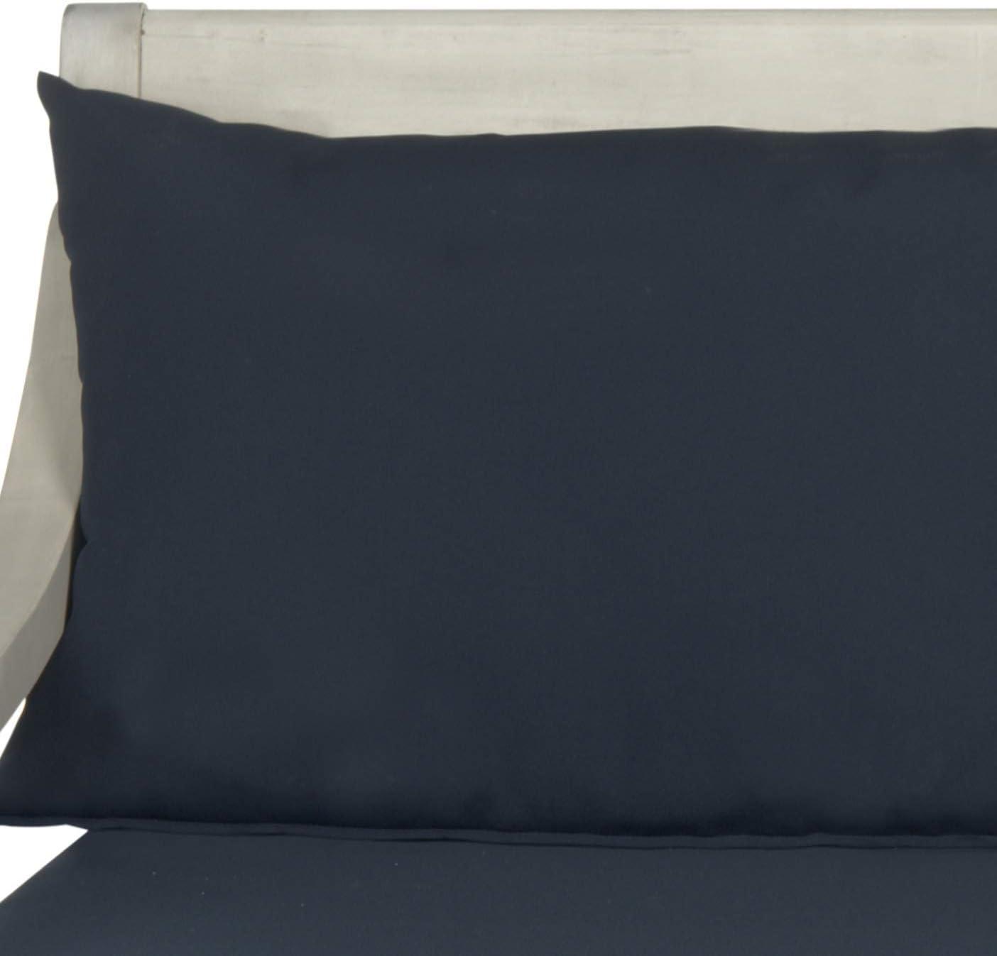 SAFAVIEH  OUTDOOR Pasadena Day Bed Antique White / Navy