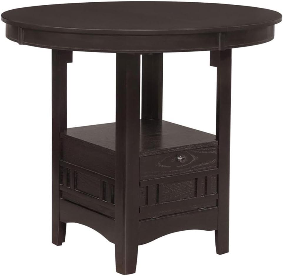 Coaster Lavon Transitional Wood Oval Counter Height Table Espresso