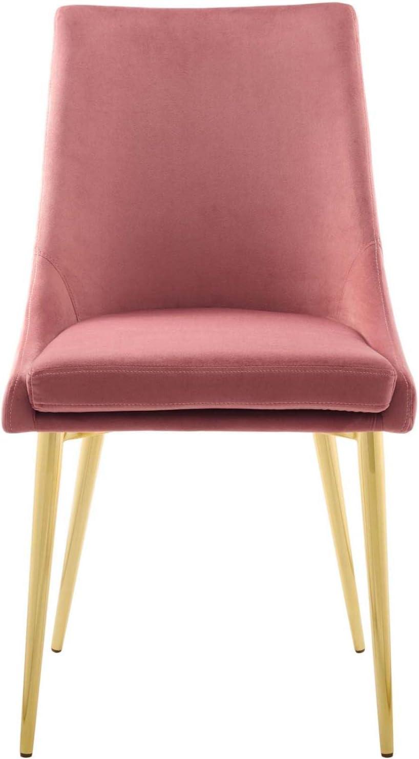 Modway Viscount Modern Accent Performance Velvet Dining Chair - Dusty Rose