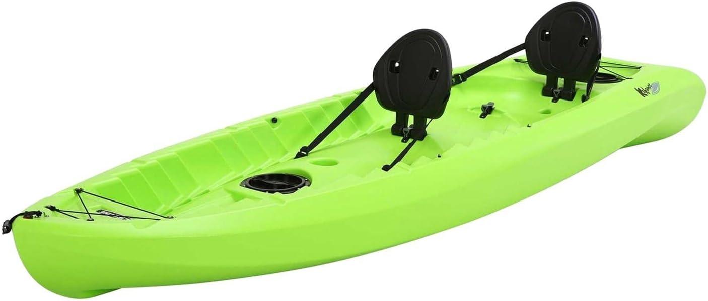 Lime Green 10'6" Sit-On-Top Tandem Kayak with Storage Hatch