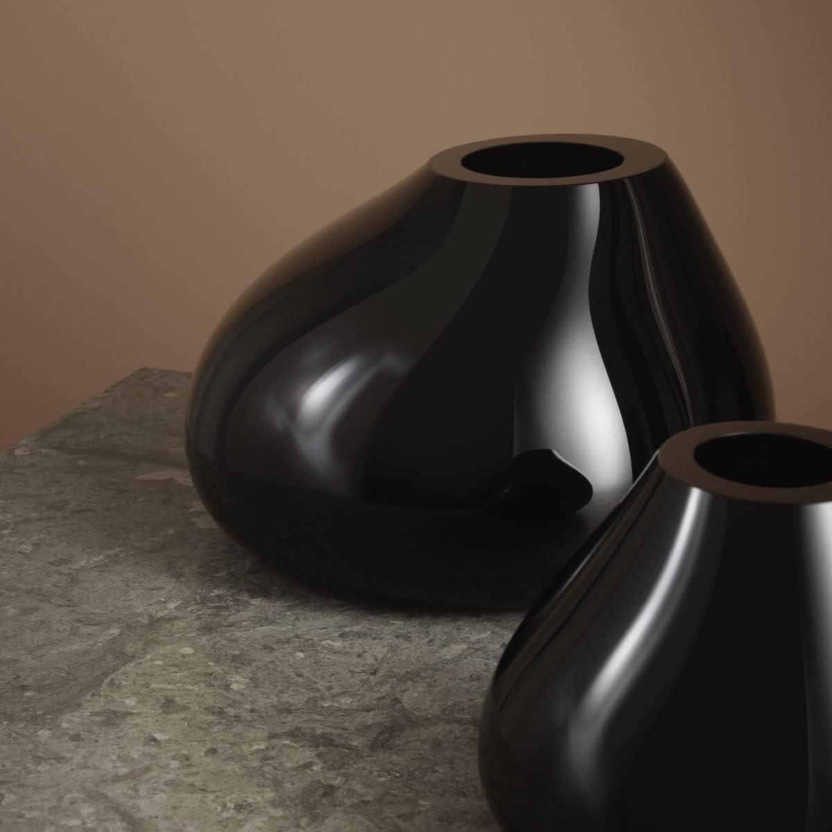 Orrefors Ebon Handmade Glass Table Vase