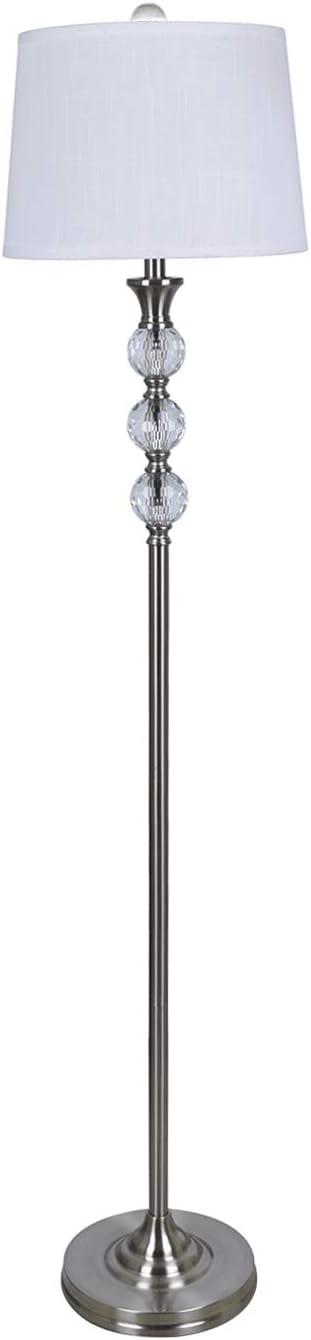 Harlow Tapered Drum Floor Lamp, Brushed Nickel