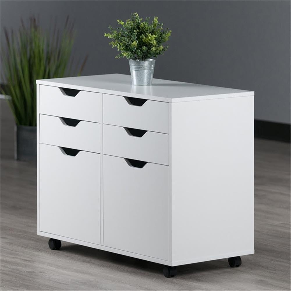 Halifax 2 Sections Mobile Storage Cabinet - Winsome