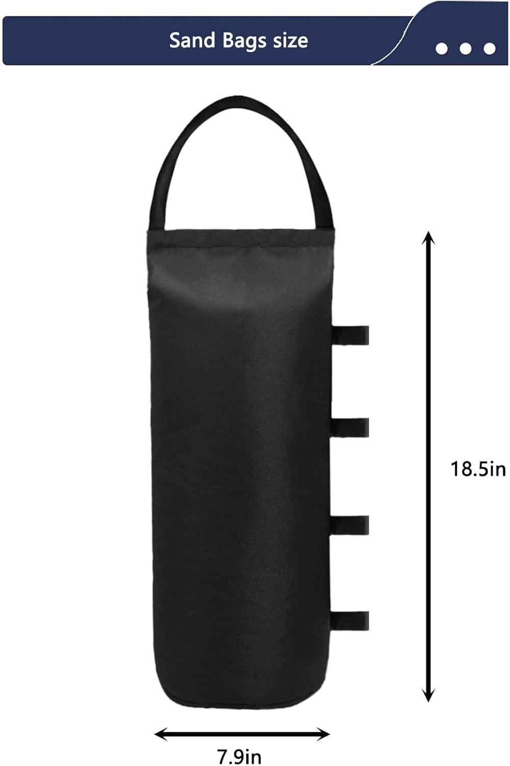 Black Polyester Canopy Weight Bags with Velcro Straps