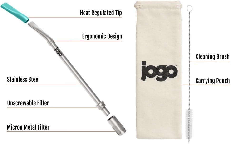 JoGo Stainless Steel Brewing Straw for Coffee, Tea, and More | Ultra-Portable and Reuseable | Great for Camping and Traveling