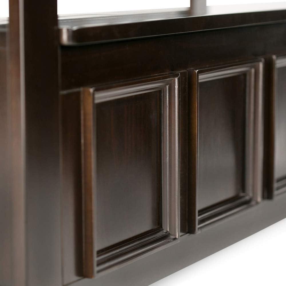 Simpli Home Amherst Solid Wood Entryway Lift-Top Storage Bench in Hickory Brown