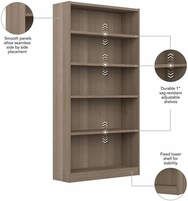 Bush Furniture Universal Tall 5 Shelf Bookcase