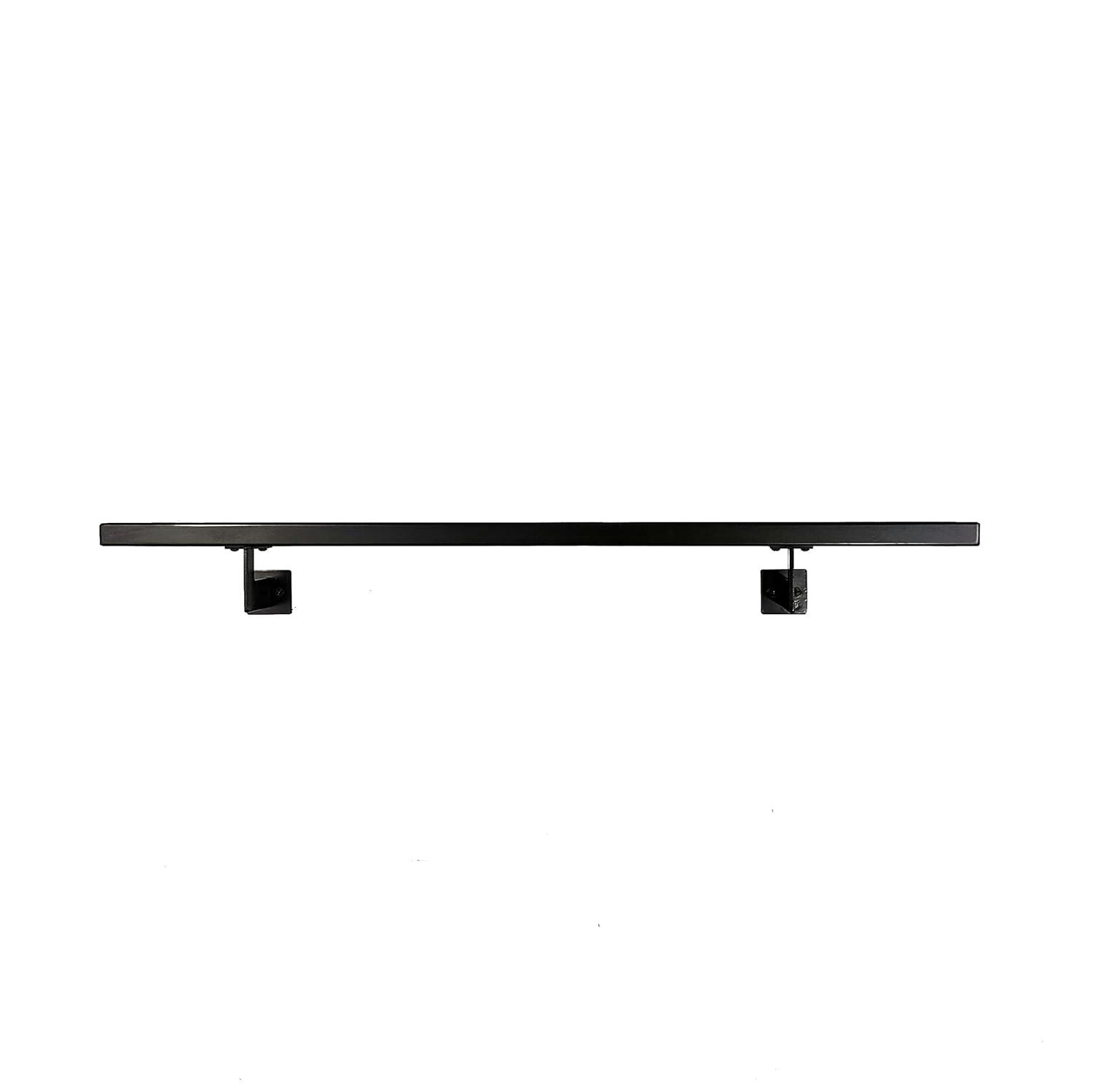 Concept Fusion 1100075 Urban Contemporary Handrail Grab Bar Kit, L Steel Brackets, Returns to Wall, Powder Coat