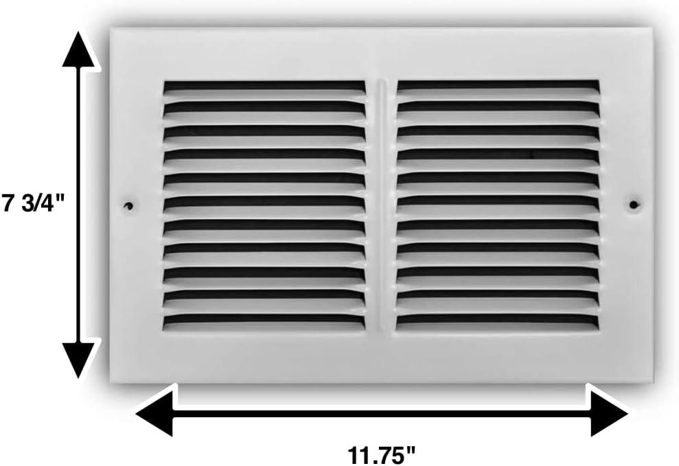 Matte White Heavy Duty Steel 10" x 6" Air Return Grille