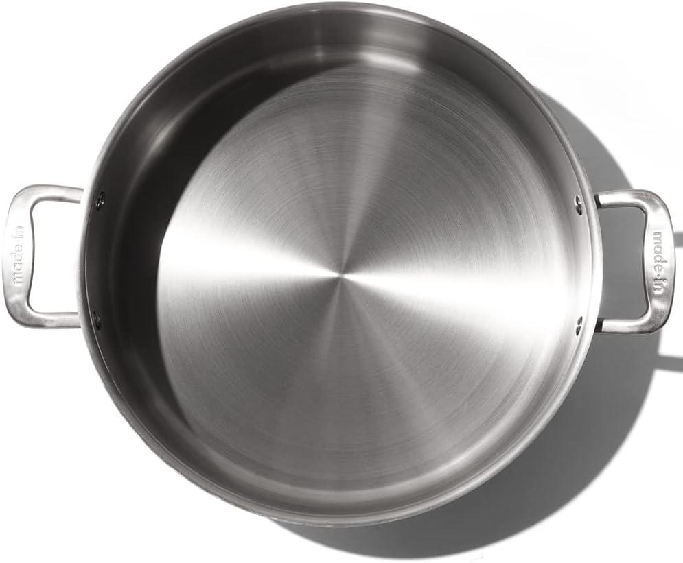 6 Quart Stainless Steel Rondeau Pot with Lid