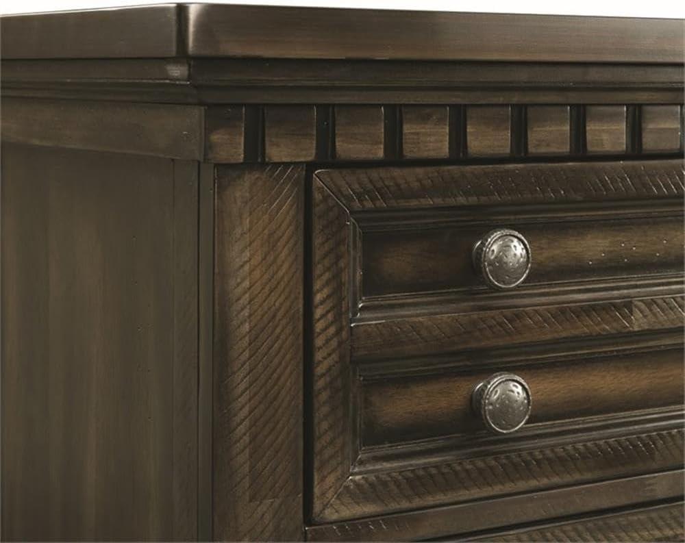 Picket House Furnishings Johnny 2 Drawer Nightstand in Smokey Walnut