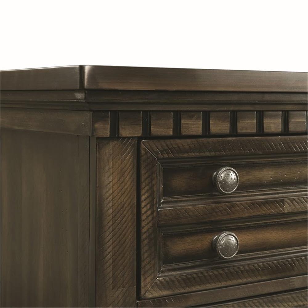 Picket House Furnishings Johnny 2 Drawer Nightstand in Smokey Walnut