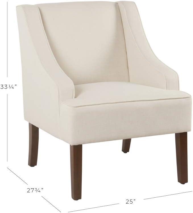 Classic Solid Swoop Arm Accent Chair - Homepop