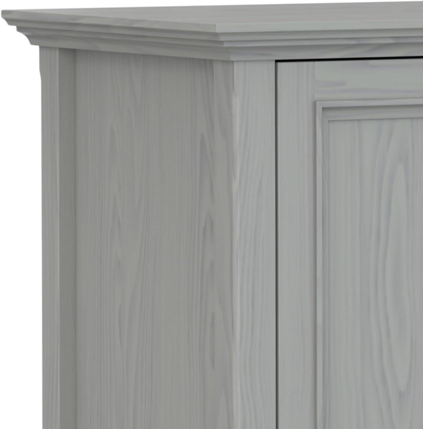 Simpli Home Amherst 54"W Solid Wood TV Stand for TVs up to 60" with Adjustable Shelves