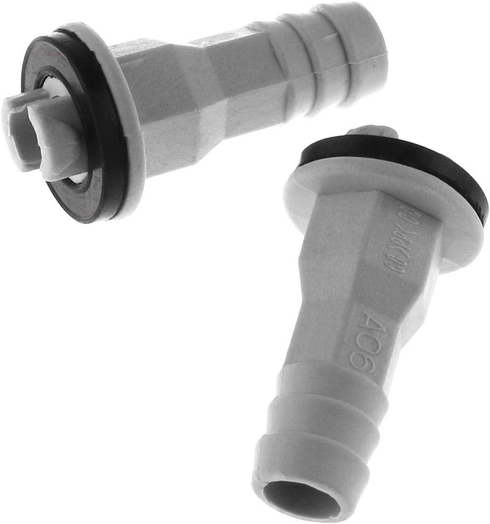 DGZZI Drain Straight Connector 2PCS 3/5 Inch 15mm AC Drain Hose Connector Straight Fitting with Rubber Ring for Window Air Conditioner and Mini Split Units