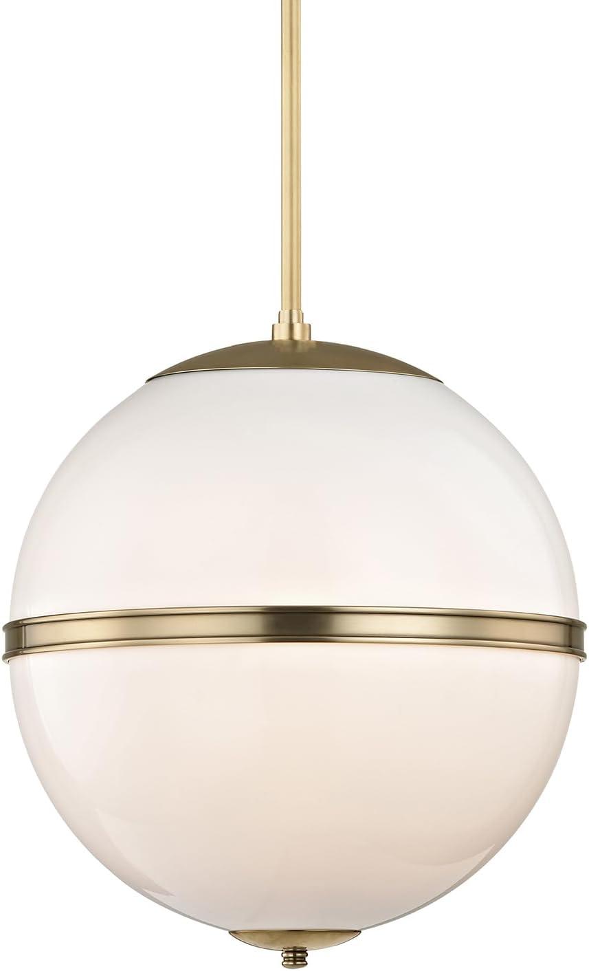 Crystorama Lighting Truax 3 - Light Pendant in  Aged Brass