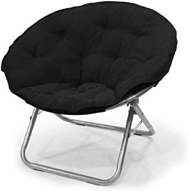 Mainstays Large Super Soft Microsuede 30" Adult Saucer Chair, Black
