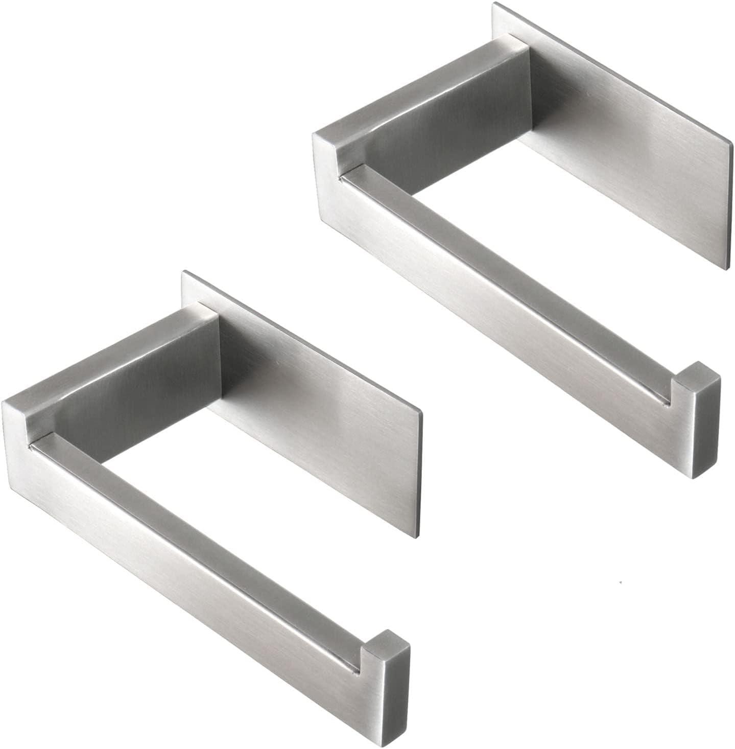 Brushed Nickel Stainless Steel Self-Adhesive Toilet Paper Holder