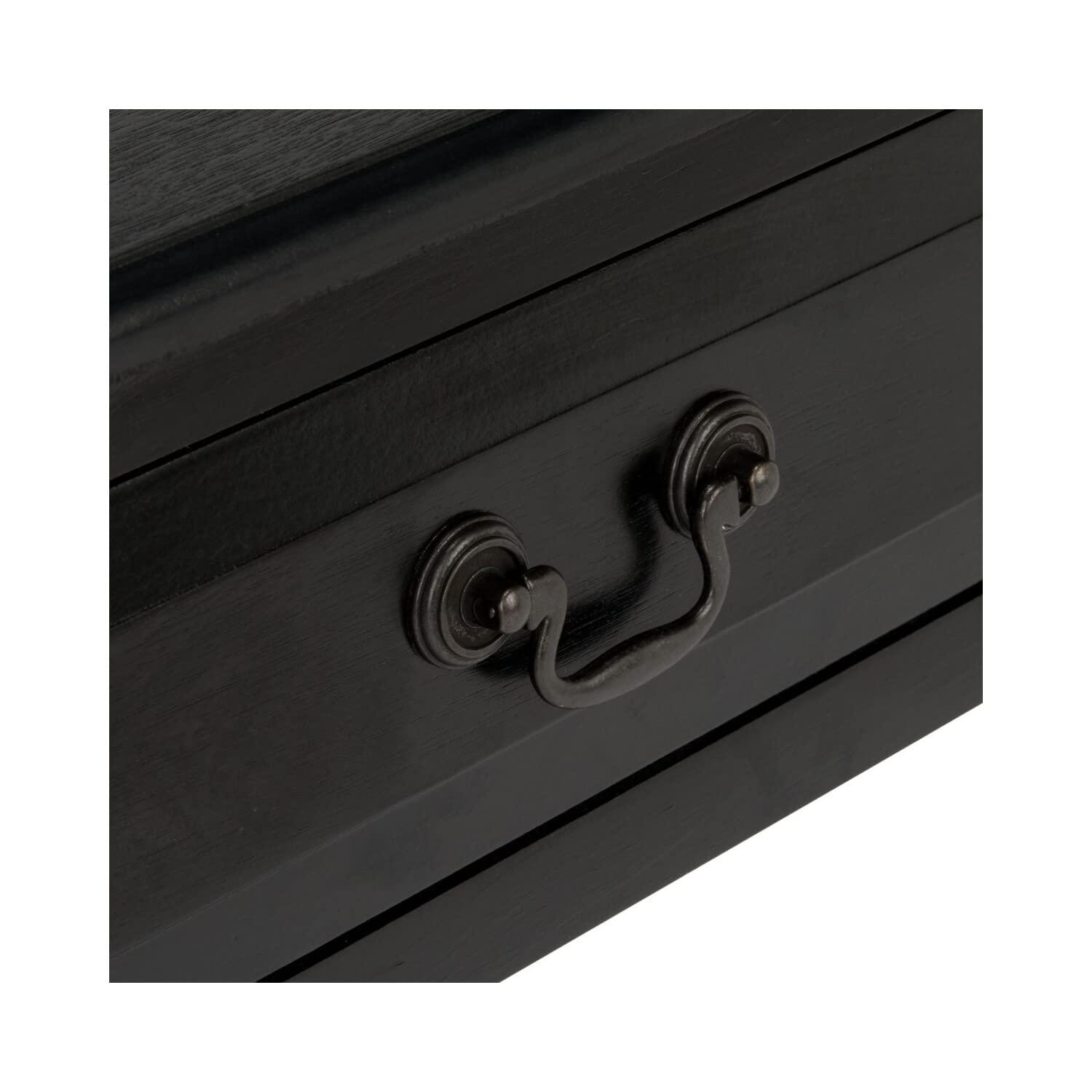 Whitney 1 Drawer Accent Table - Black - Safavieh.