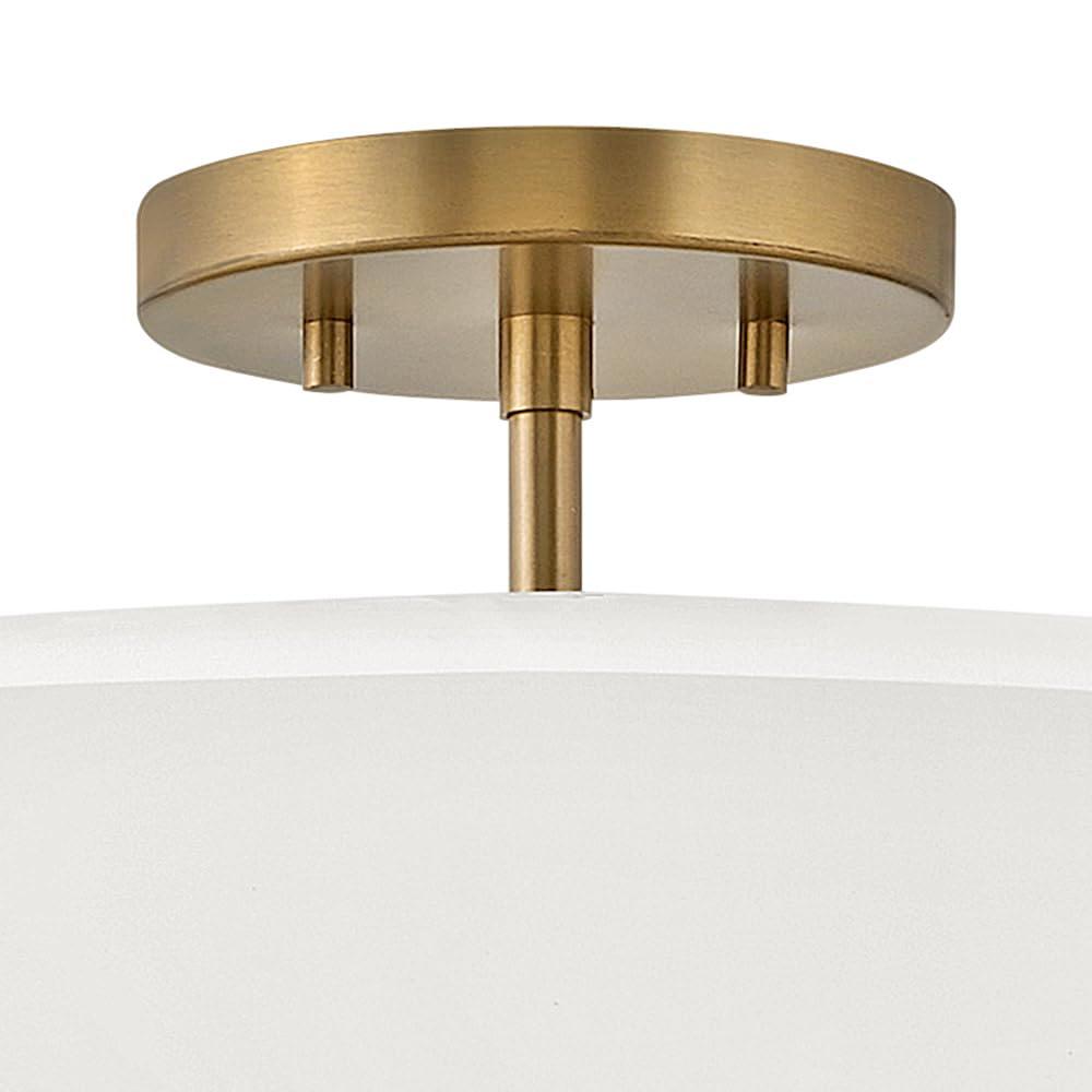 Graham Three-Light Semi-Flush Mount Ceiling Light w/ Faux Parchment Shades