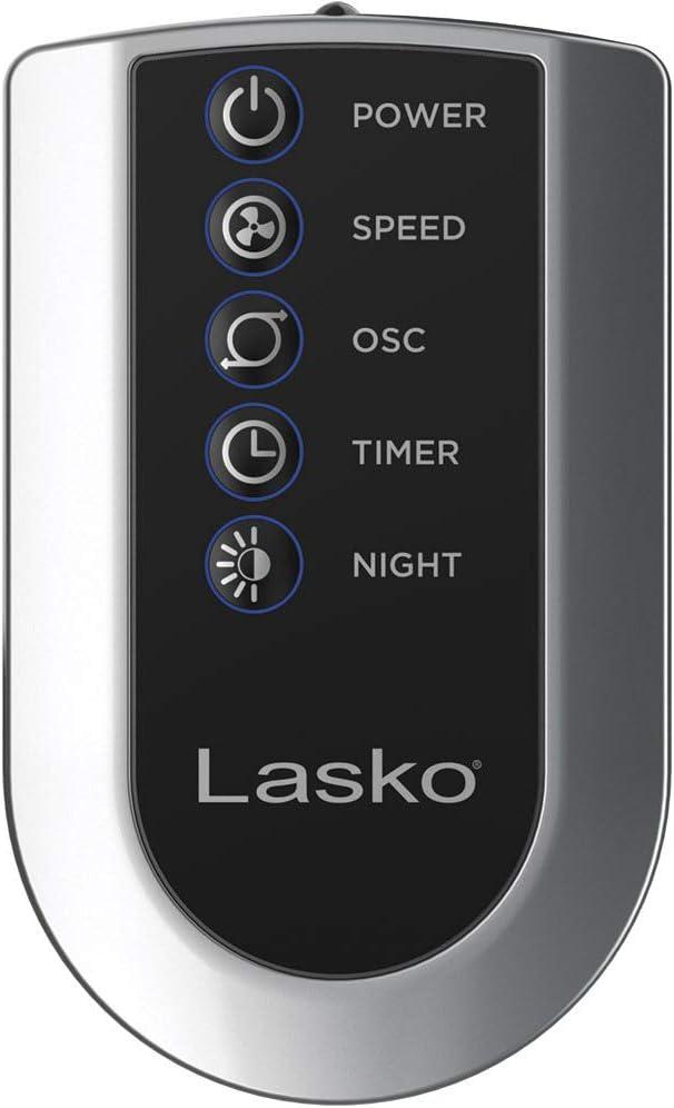 Lasko T48332 XtraAir 48 Inch 3 Speed Quiet Widespread Oscillating Home Tower Fan with Remote, Electronic Controls, 8 Hour Timer, and Nighttime Setting