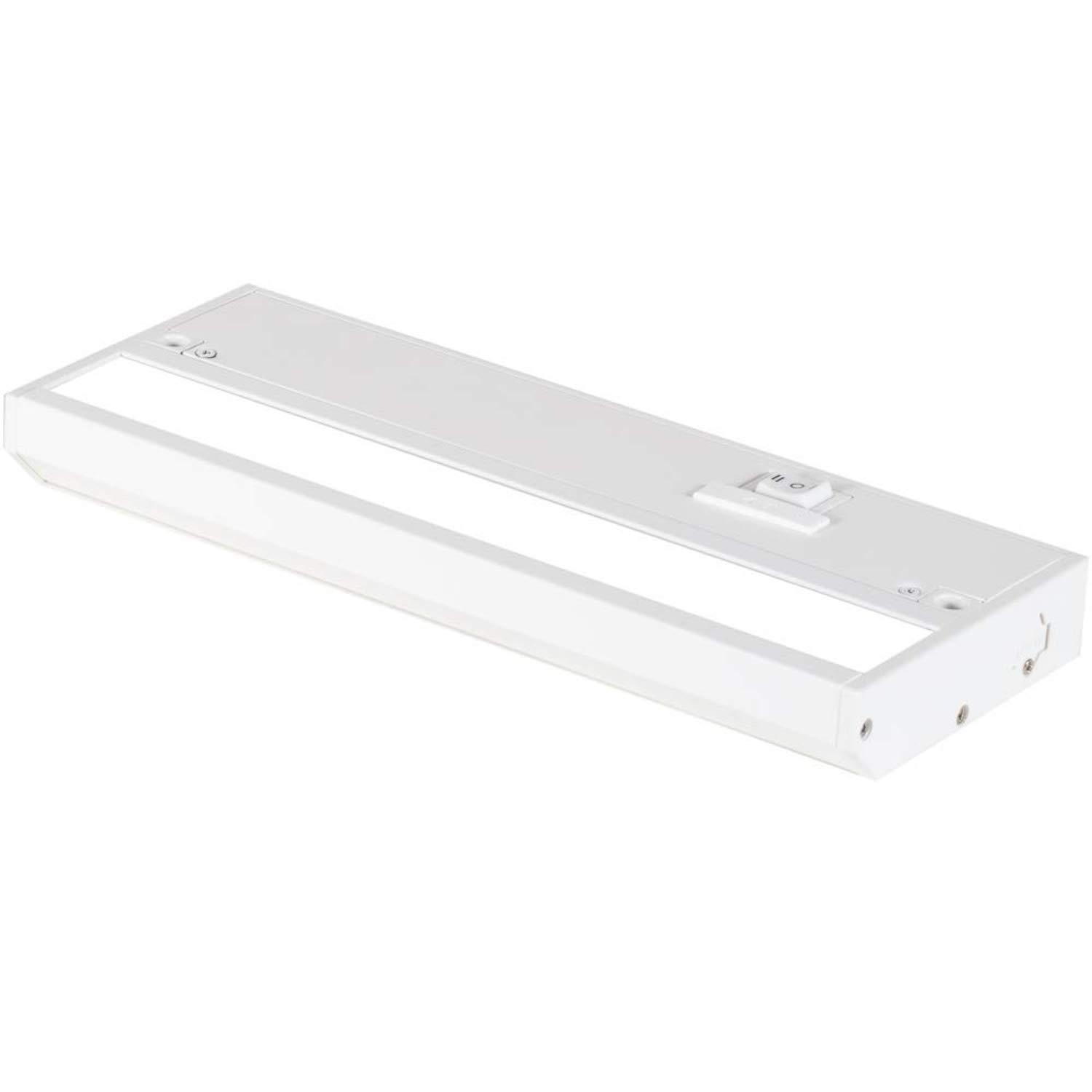 LED Under Cabinet Lighting Hardwired - Linkable Undercabinet Lights for Kitchen - 3CCT 9 Inch White Finish - Undercounter Dimmable Plug in Light or Hard Wired - Under Counter Fixture Direct Wire