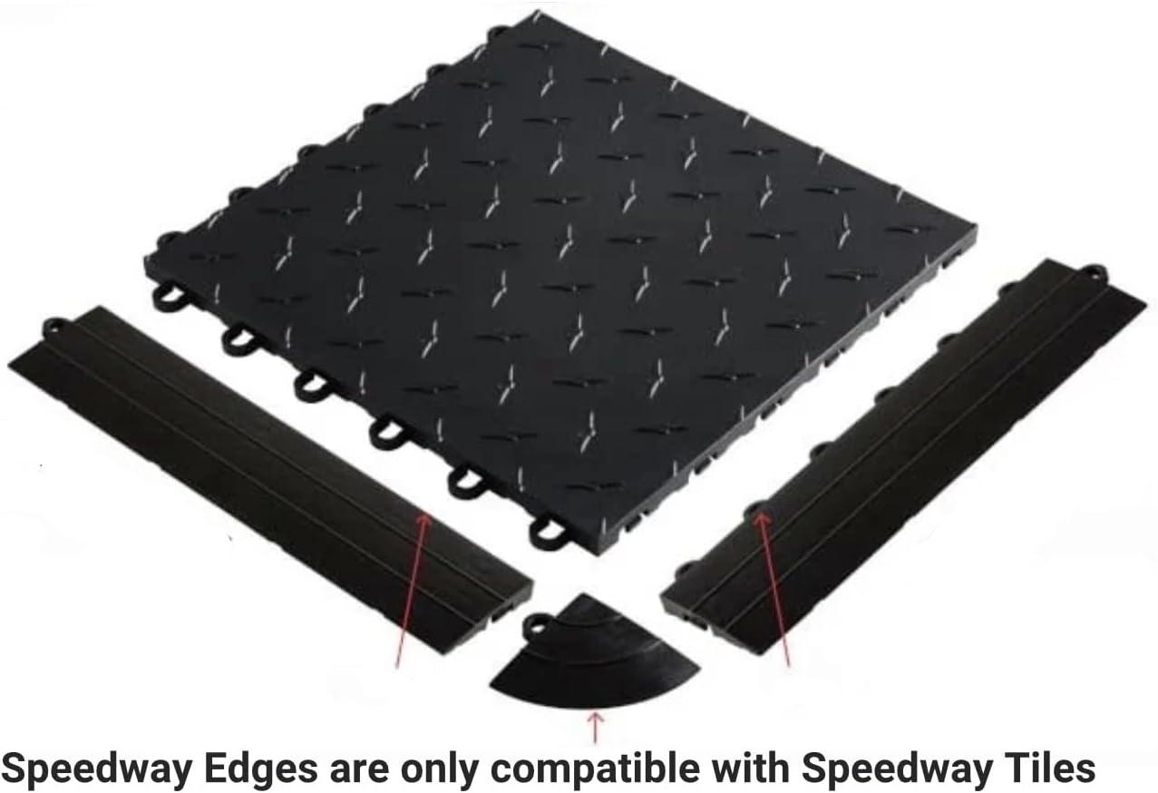 Speedway Diamond Interlocking Garage Floor Tiles 12 x 12-Inch, Blue, 50 Piece Set