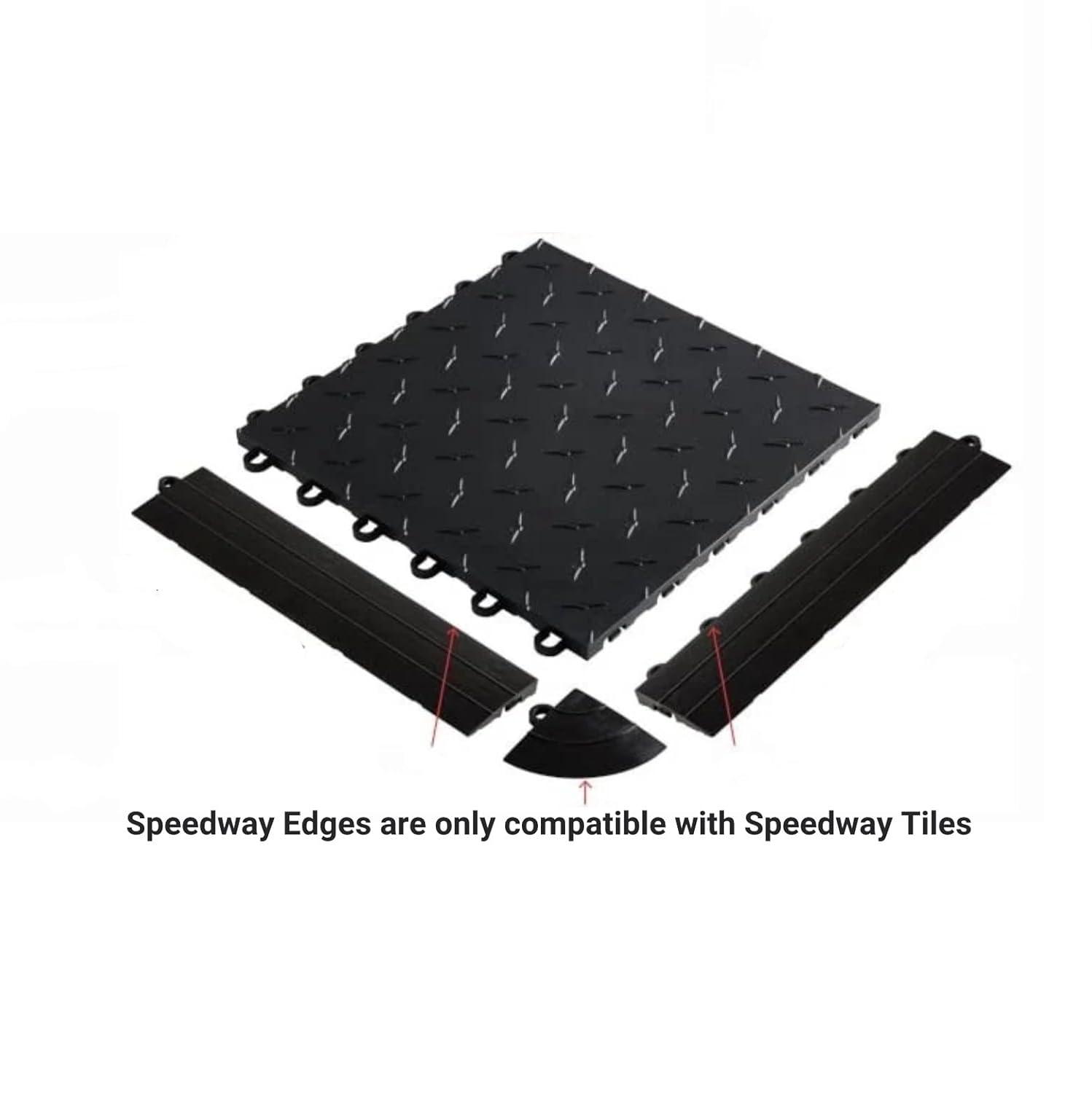 Speedway Diamond Interlocking Garage Floor Tiles 12 x 12-Inch, Blue, 50 Piece Set