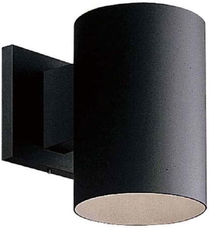 Sunlite 75w Medium E26 Base Black finish Modern Cylinder Wall Mount Fixtures