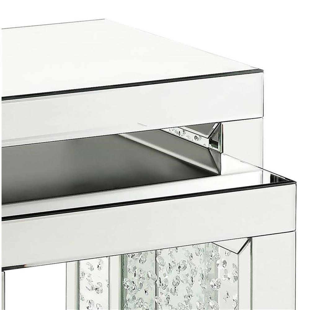 ACME Nysa Rectangular Accent Table in Mirrored