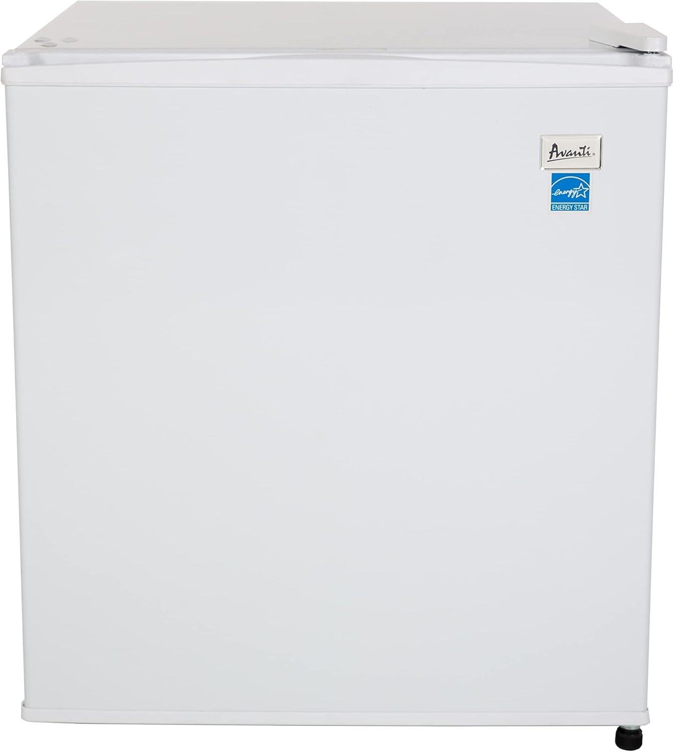 Avanti AR17T0WIS Refrigerator - 1.70 ft³ - Reversible - 1.70 ft³ Net Refrigerator Capacity - White