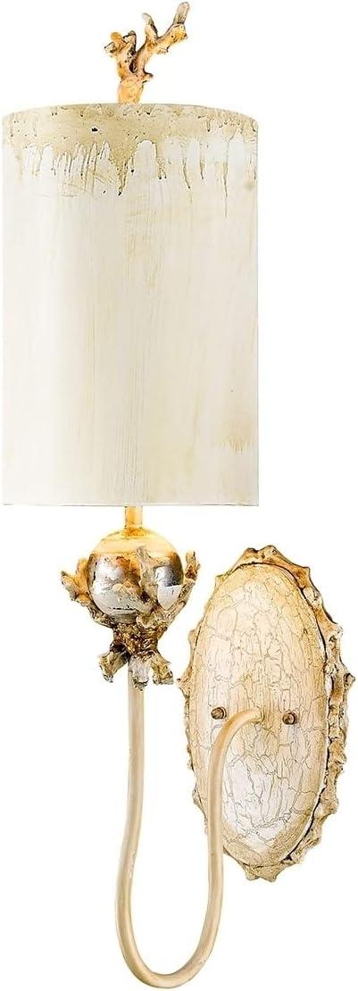 Lucas McKearn Trellis 1-light Metal Sconce with Gold/Silver Accents in Putty