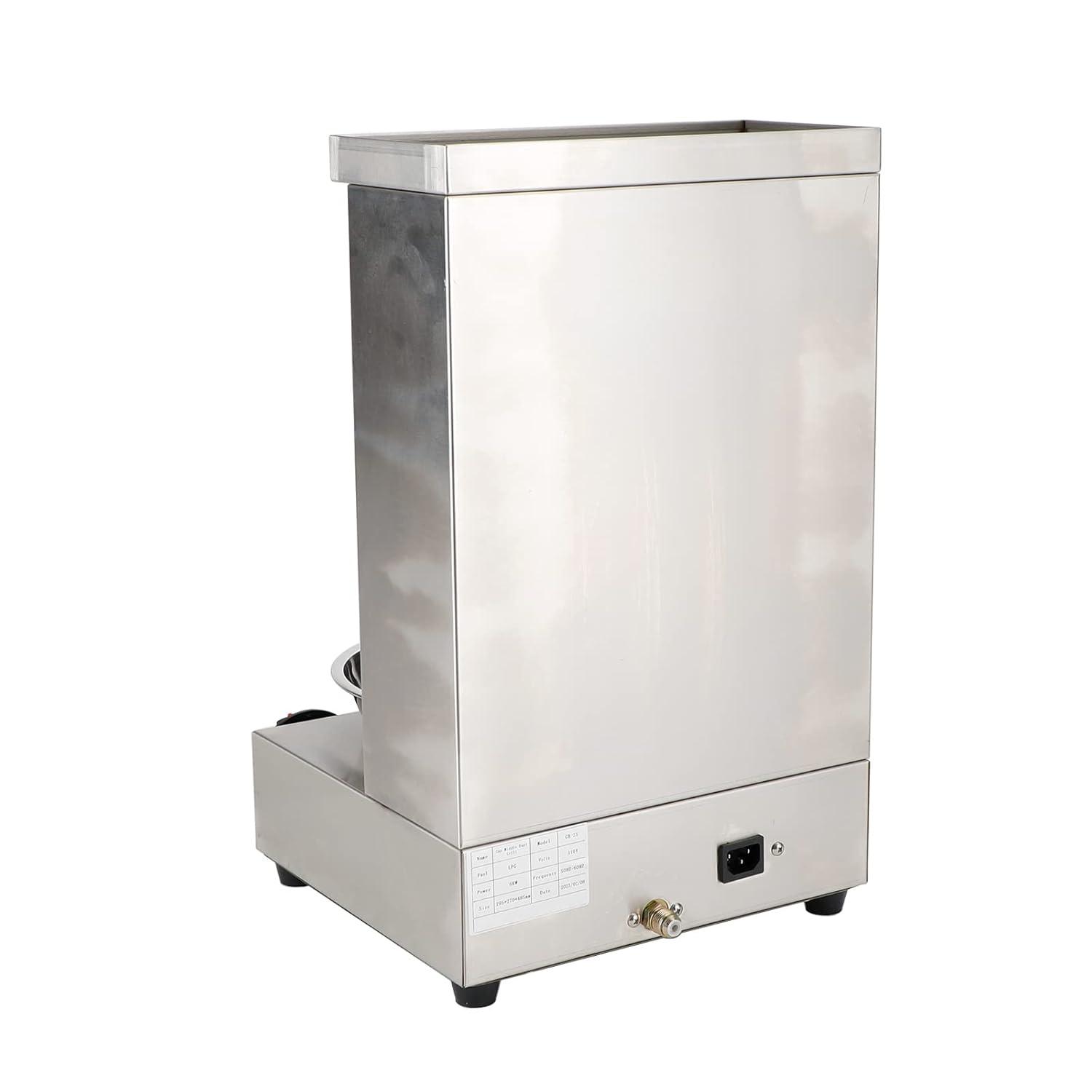TOPTENG 110V 2000W Commercial Electric Vertical Gas Shawarma Broiler Machine Spinning Doner Kebab Gyro Grill Machine, Rotisserie Doner Kebab Gyro Grill Device for Restaurant Dinner Home Kitchen