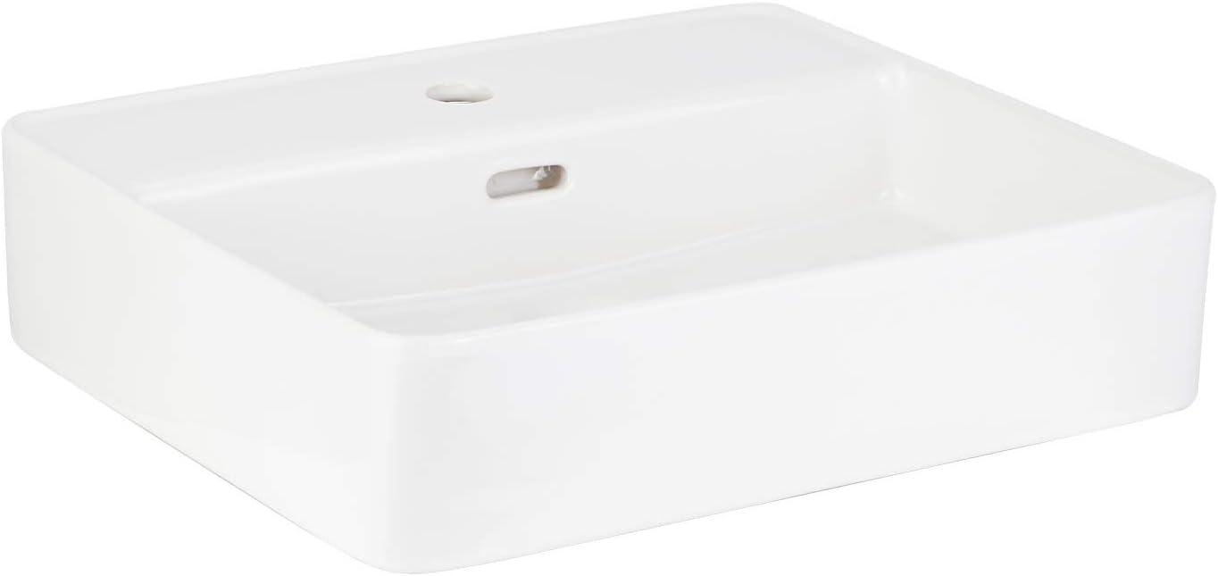 Hibiscus Rectangular Fireclay Vessel Sink Single Hole