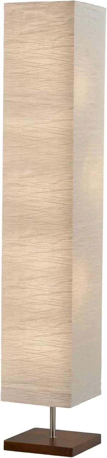 Dune Floorchiere Walnut/Brushed Steel - Adesso: Modern Home Lighting, ETL Listed, 3 Bulb Capacity