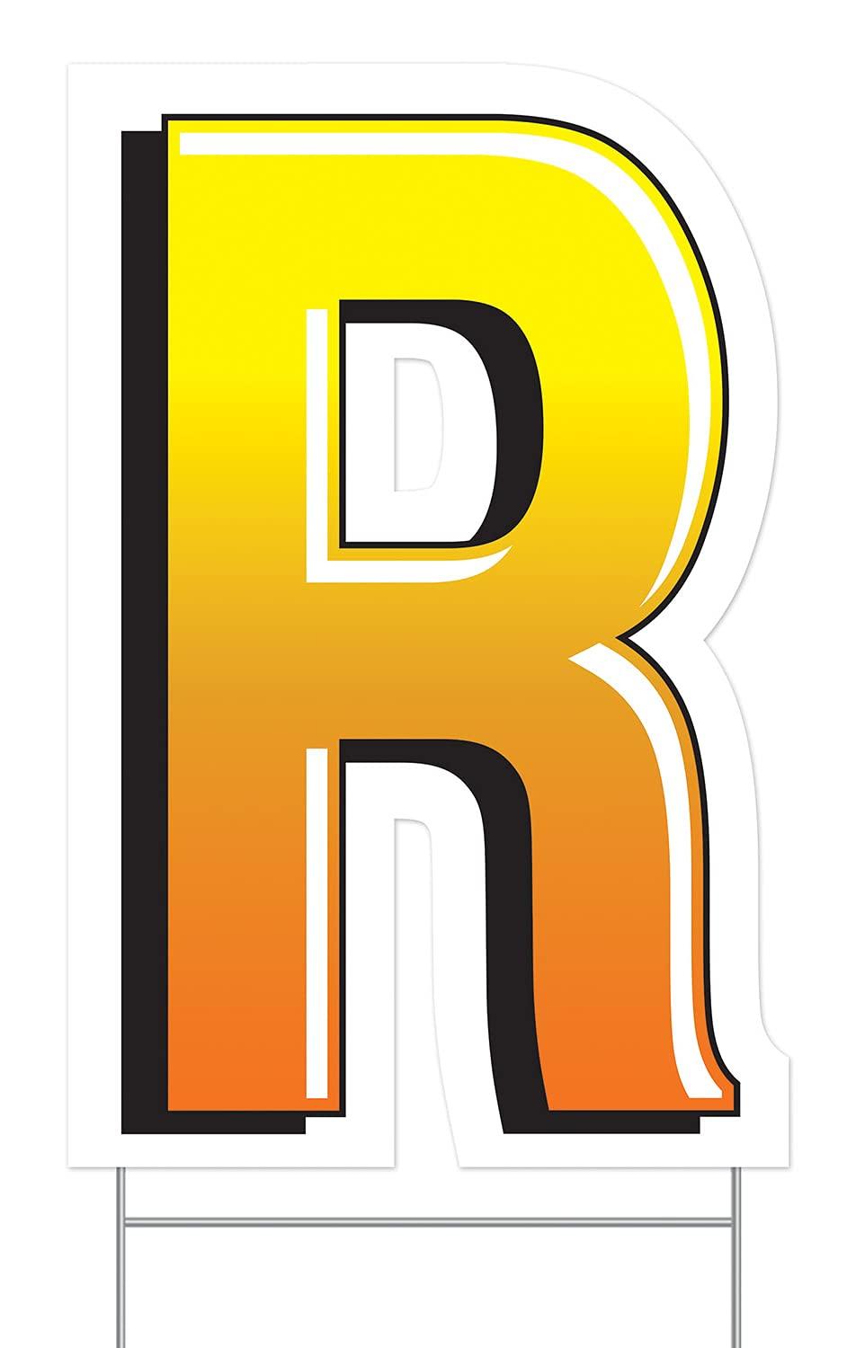 Beistle Plastic  R  Yard Sign, 18", (1/Pkg) Multicolored