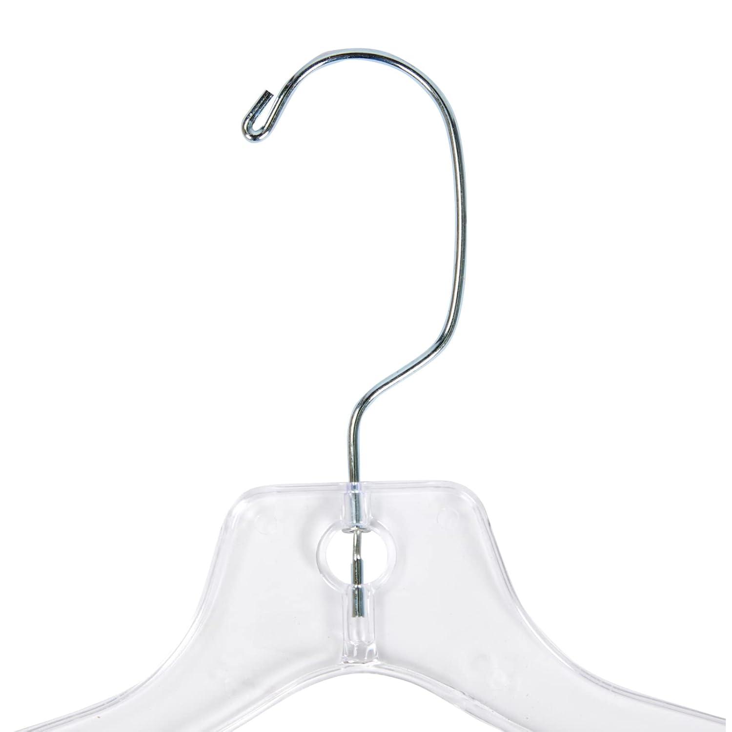 17 inch Clear Plastic Dress Hangers (Case of 20)