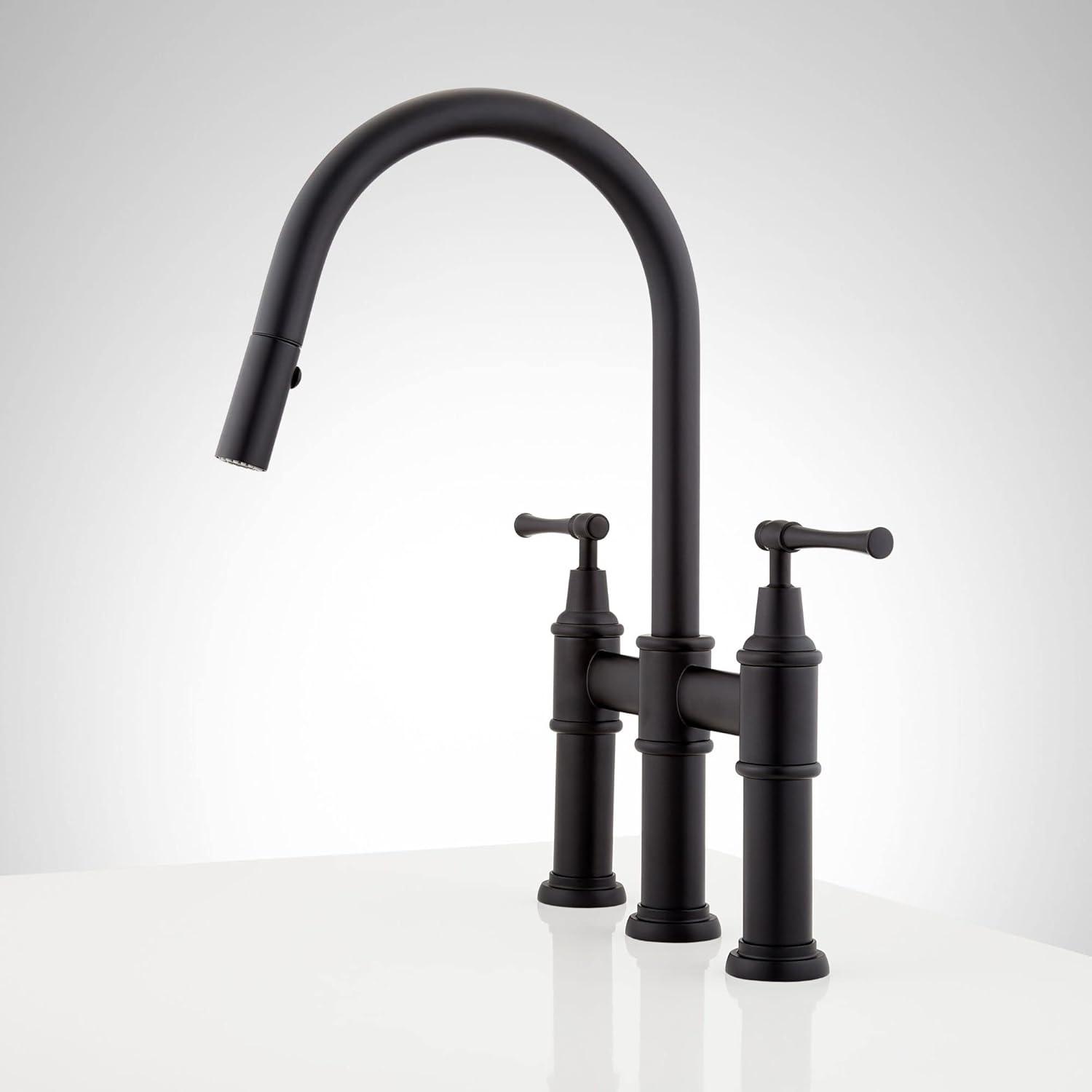 Hurston Pull Down Bridge Faucet with Accessories